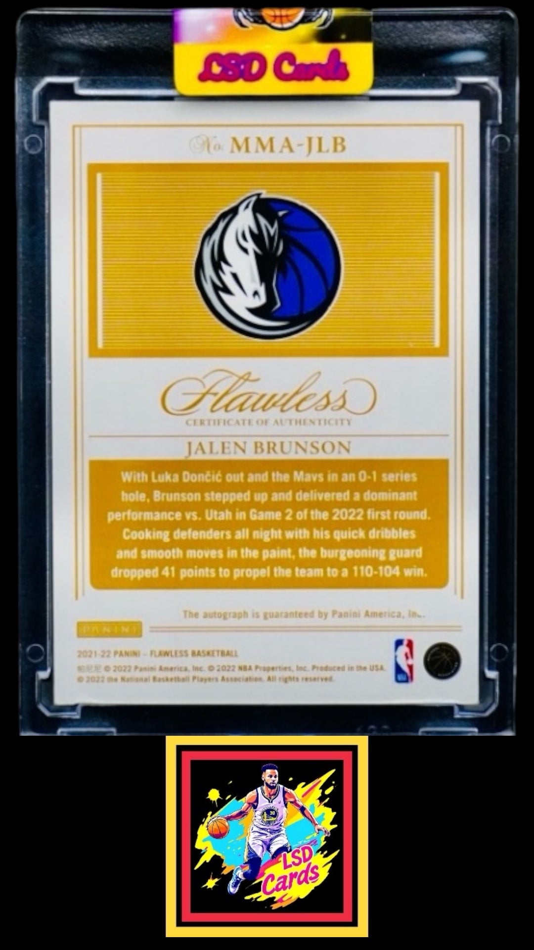 2021-22 Flawless Momentous Jalen Brunson /5